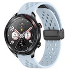 For Honor Watch Dream 22mm Folding Magnetic Clasp Silicone Watch Band(Light Blue) - 1