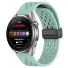 For Huawei Watch 3 Pro New 22mm Folding Magnetic Clasp Silicone Watch Band(Teal) - 1