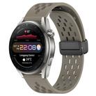 For Huawei Watch 3 Pro New 22mm Folding Magnetic Clasp Silicone Watch Band(Space Ash) - 1