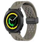 For Samsung Galaxy Gear Sport 20mm Folding Magnetic Clasp Silicone Watch Band(Space Grey) - 1