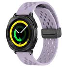 For Samsung Galaxy Gear Sport 20mm Folding Magnetic Clasp Silicone Watch Band(Purple) - 1