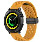 For Samsung Galaxy Gear Sport 20mm Folding Magnetic Clasp Silicone Watch Band(Yellow) - 1