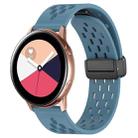 For Samsung Galaxy Watch Active 20mm Folding Magnetic Clasp Silicone Watch Band(Blue) - 1