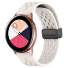 For Samsung Galaxy Watch Active 20mm Folding Magnetic Clasp Silicone Watch Band(Starlight Color) - 1