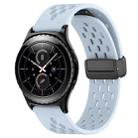 For Samsung Gear S2 Classic 20mm Folding Magnetic Clasp Silicone Watch Band(Light Blue) - 1