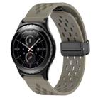 For Samsung Gear S2 Classic 20mm Folding Magnetic Clasp Silicone Watch Band(Space Grey) - 1