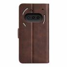 For Nothing Phone 3a Dual-side Magnetic Buckle Horizontal Flip Leather Phone Case(Brown) - 3
