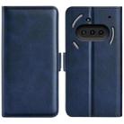 For Nothing Phone 3a Dual-side Magnetic Buckle Horizontal Flip Leather Phone Case(Dark Blue) - 1