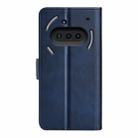 For Nothing Phone 3a Dual-side Magnetic Buckle Horizontal Flip Leather Phone Case(Dark Blue) - 3
