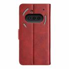 For Nothing Phone 3a Dual-side Magnetic Buckle Horizontal Flip Leather Phone Case(Red) - 3