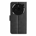 For Nothing Phone 3a Pro Dual-side Magnetic Buckle Horizontal Flip Leather Phone Case(Black) - 3