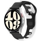 For GarminMove Trend 20mm Double Color Silicone Watch Band(Black+White) - 1