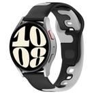 For GarminMove Trend 20mm Double Color Silicone Watch Band(Black+Grey) - 1