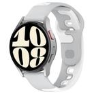 For GarminMove Trend 20mm Double Color Silicone Watch Band(Grey+White) - 1