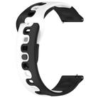 For Garmin Vivoactive 3 20mm Double Color Silicone Watch Band(Black+White) - 2