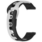For Garmin Vivoactive 3 20mm Double Color Silicone Watch Band(Black+Grey) - 2