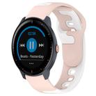 For Garmin Vivoactive3 Music 20mm Double Color Silicone Watch Band(Pink+White) - 1