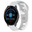 For Garmin Vivoactive3 Music 20mm Double Color Silicone Watch Band(Grey+White) - 1
