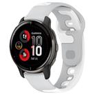 For Garmin Venu 2 Plus 20mm Double Color Silicone Watch Band(Grey+White) - 1