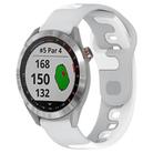 For Garmin Approach S40 20mm Double Color Silicone Watch Band(Grey+White) - 1