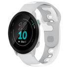 For Garmin Forerunner 55 20mm Double Color Silicone Watch Band(Grey+White) - 1