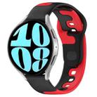 For Samsung Galaxy Watch 6 44mm 20mm Double Color Silicone Watch Band(Black+Red) - 1