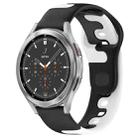 For Samsung  Galaxy Watch 4 Classic 42mm 20mm Double Color Silicone Watch Band(Black+White) - 1