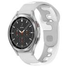 For Samsung  Galaxy Watch 4 Classic 42mm 20mm Double Color Silicone Watch Band(Grey+White) - 1