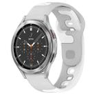 For Samsung  Galaxy Watch 4 Classic 46mm 20mm Double Color Silicone Watch Band(Grey+White) - 1