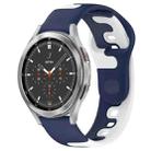 For Samsung  Galaxy Watch 4 Classic 46mm 20mm Double Color Silicone Watch Band(Blue+White) - 1