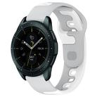 For Samsung Galaxy Watch 42mm 20mm Double Color Silicone Watch Band(Grey+White) - 1