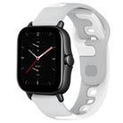 For Amazfit GTS 2E 20mm Double Color Silicone Watch Band(Grey+White) - 1