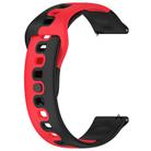 For Amazfit GTS 2 Mini 20mm Double Color Silicone Watch Band(Black+Red) - 2