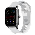 For Amazfit GTS 2 Mini 20mm Double Color Silicone Watch Band(Grey+White) - 1
