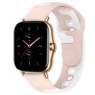 For Amazfit GTS 2 20mm Double Color Silicone Watch Band(Pink+White) - 1