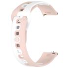 For Amazfit GTS 20mm Double Color Silicone Watch Band(Pink+White) - 2