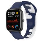 For Amazfit GTS 20mm Double Color Silicone Watch Band(Blue+White) - 1
