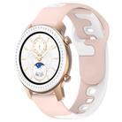 For Amazfit GTR 42mm 20mm Double Color Silicone Watch Band(Pink+White) - 1