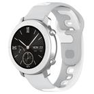 For Amazfit Pop 20mm Double Color Silicone Watch Band(Grey+White) - 1