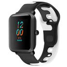 For Amazfit Bip 1S 20mm Double Color Silicone Watch Band(Black+White) - 1
