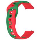 For Amazfit Bip 1S 20mm Double Color Silicone Watch Band(Red+Green) - 2