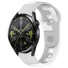 For Huawei Watch GT3 42mm 20mm Double Color Silicone Watch Band(Grey+White) - 1