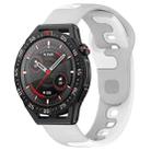 For Huawei Watch GT3 SE 22mm Double Color Silicone Watch Band(Grey+White) - 1