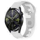 For Huawei Watch GT3 46mm 22mm Double Color Silicone Watch Band(Grey+White) - 1