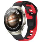 For Huawei Watch 4 Pro 22mm Double Color Silicone Watch Band(Black+Red) - 1