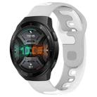 For Huawei Watch GT 2E 22mm Double Color Silicone Watch Band(Grey+White) - 1