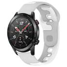 For Honor Watch GS 3i 22mm Double Color Silicone Watch Band(Grey+White) - 1