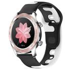 For Honor Watch Dream 22mm Double Color Silicone Watch Band(Black+White) - 1