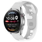 For Huawei Watch 3 Pro New 22mm Double Color Silicone Watch Band(Grey+White) - 1