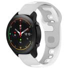 For Xiaomi MI Watch S1 Pro 22mm Double Color Silicone Watch Band(Grey+White) - 1